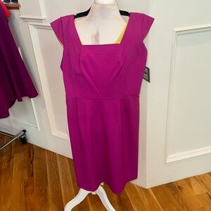 NWT plum dress size 4 with neon lining.